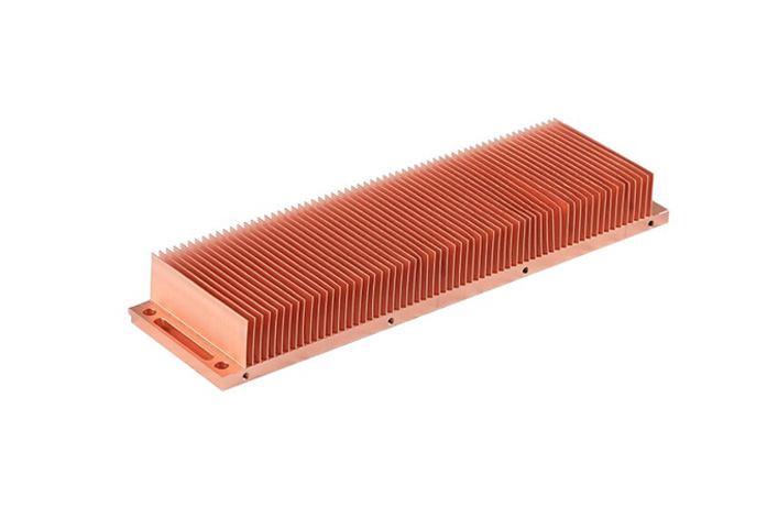 copper heat sink made of Skiving Process