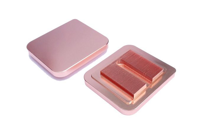 Skived Fin Heat Sinks back and front views