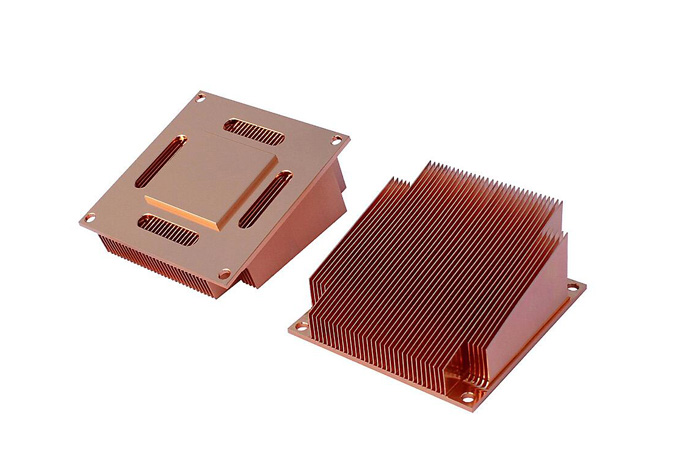 Thin substrate skived heat sink with good heat dissipation efficiency
