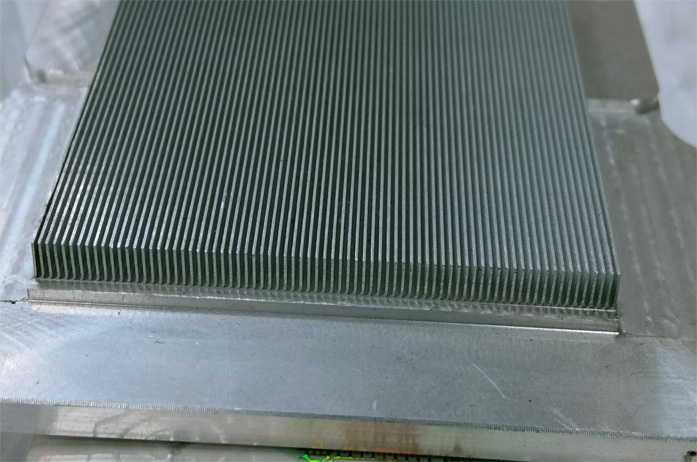 fin detail of aluminum skived heatsink