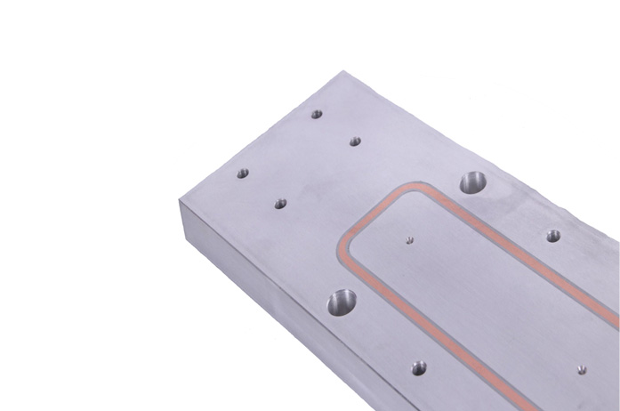 buried tube cold plate with brazing process