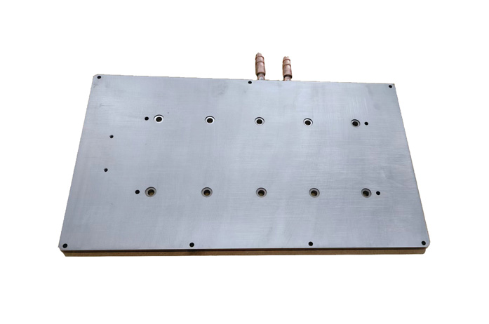 Plaque d'aluminium avec tube de cuivre enterré, plaque de refroidissement liquide